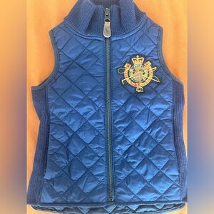 Girls polo ralph lauren quilted vest size 4